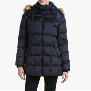 Marc New York Women's Maddy Quilted Puffer Jacket with Removable Faux Fur Hood
